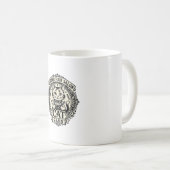 Mug Salon de coiffure pour hommes Chat drôle Graphique (Devant droit)