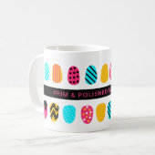 Mug Salon de ongles Turquoise rose Fille Professionnel (Devant gauche)