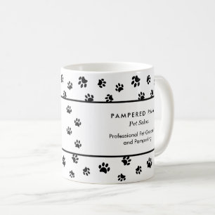 Mug Salon de toilettage professionnel Custom Black Paw