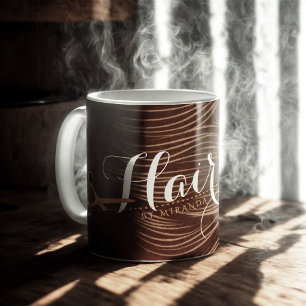 Mug Salon des cheveux coiffeur ciseaux d'or noir moder
