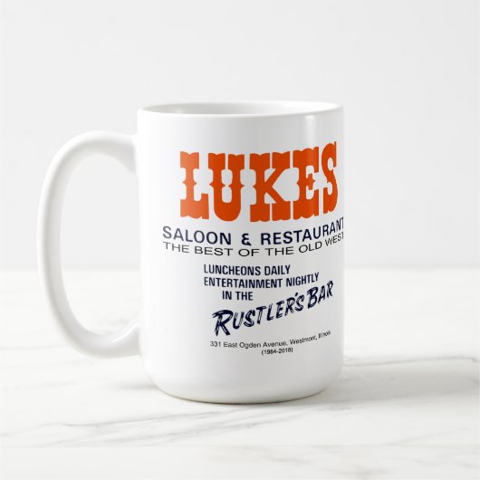 Mug Salon et restaurant Lukes, Westmont, IL (Gauche)