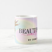 Mug salon holographique ongle femme main nails technic (Centre)