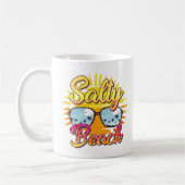 Mug Salty Beach | Soleil et palmier tropicaux (Gauche)