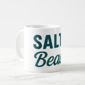Mug Salty Beach Teal Coastal Life Ocean Graphic Print (Devant gauche)