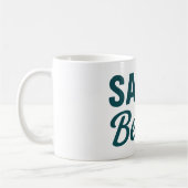 Mug Salty Beach Teal Coastal Life Ocean Graphic Print (Gauche)