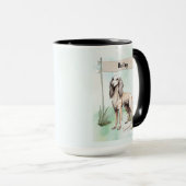 Mug Saluki Aquarelle Chien Personnalisé (Devant droit)