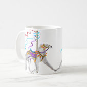Mug Saluki Carousel Blanc (Devant gauche)
