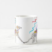 Mug Saluki Carousel Blanc (Centre)