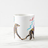 Mug Saluki Carousel Noir & Tan (Centre)