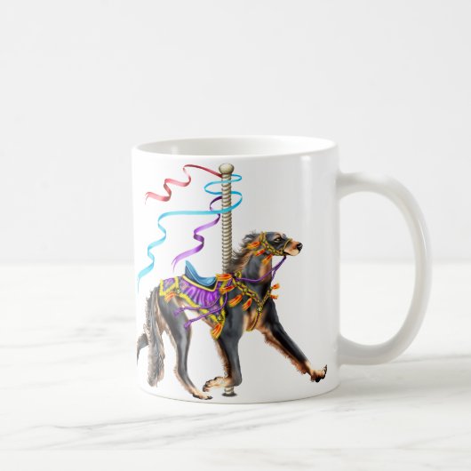 Mug Saluki Carousel Noir & Tan (Droite)