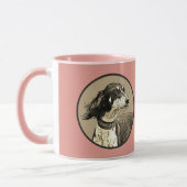 Mug Saluki rose (Gauche)
