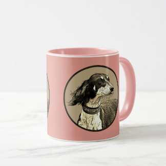 Mug Saluki rose
