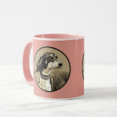 Mug Saluki rose (Devant gauche)