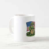Mug Salut de tortue patriotique Vector Design_1 (Devant gauche)