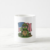 Mug Salut de tortue patriotique Vector Design_1 (Centre)
