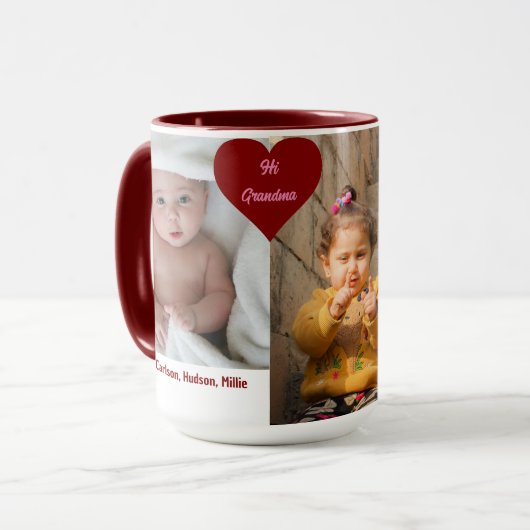 Mug Salut grand-mère Custom Photo de la Fête des Mères (Devant gauche)