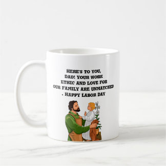 Mug Salut, papa ! Cadeau de la fête du travail