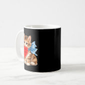 Mug Salut Saint-Valentin Mignon Chat Chaton Design D'a (Devant gauche)