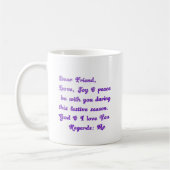 Mug Salutation de la saison festive "Cher ami" (Gauche)