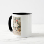 Mug Salutation de Noël généreuseEnfants par un arbre (Devant gauche)