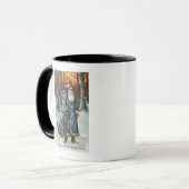 Mug Salutation de NoëlPère Noël en bleu (Devant gauche)