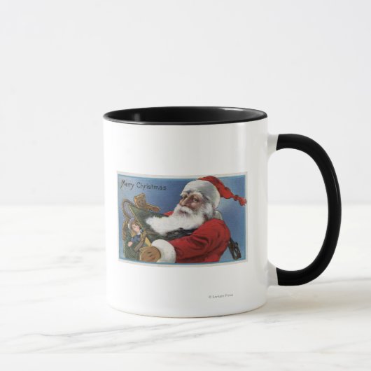 Mug Salutation de NoëlPère Noël et cadeaux (Droite)