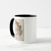 Mug Salutation de NoëlPetites filles par cheminée (Devant gauche)