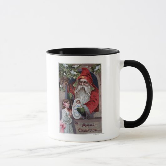 Mug Salutation de NoëlPoupée de don de Noël (Droite)