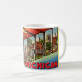 Mug Salutation Rétro Ann Arbor Michigan (Devant droit)