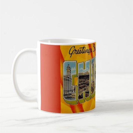 Mug Salutation rétro de Chicago (Gauche)