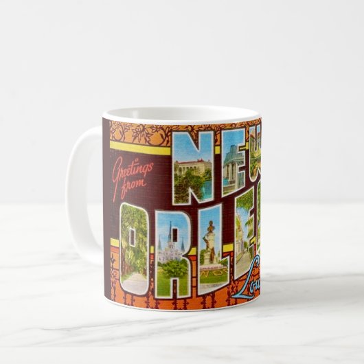Mug Salutation rétro de La Nouvelle-Orléans  (Devant gauche)