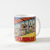 Mug Salutation rétro pour Wilmington Delaware (Devant droit)