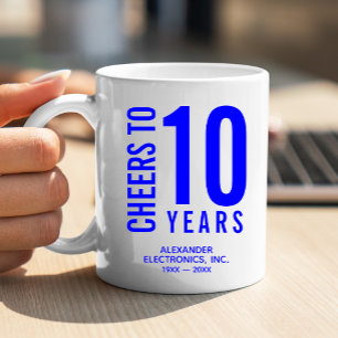 Mug Salutations à 10 ans d'anniversaire d'affaires