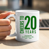 Mug Salutations à 20 ans d'affaires Anniversaire café 