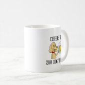 Mug Salutations À 280 Chiens Années 40e Anniversaire (Devant droit)