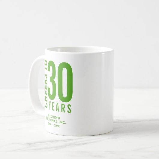 Mug Salutations à 30 ans d'anniversaire d'affaires (Devant gauche)