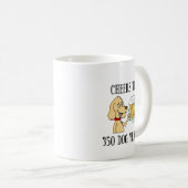 Mug Salutations À 350 Chiens Années 50e Anniversaire (Devant droit)