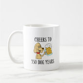 Mug Salutations À 350 Chiens Années 50e Anniversaire (Gauche)