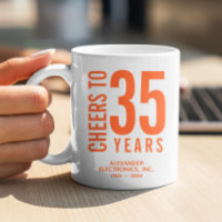 Salutations à 35 ans d'anniversaire d'affaires
