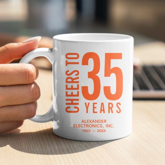 Mug Salutations à 35 ans d'anniversaire d'affaires