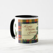 Mug Salutations chaleureuses de Noël, tartan de (Devant gauche)