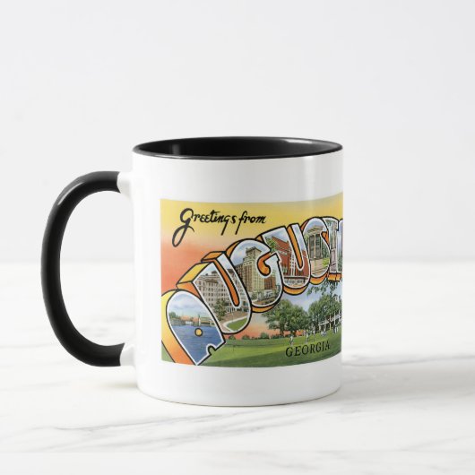 Mug Salutations d'Augusta, GA ! Carte postale (Gauche)