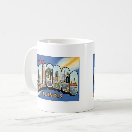 Mug Salutations de Chicago l'Illinois (Devant gauche)