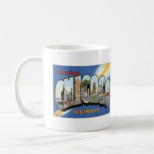 Mug Salutations de Chicago l'Illinois (Gauche)