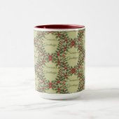Mug Salutations de la saison décorative baie de houx (Centre)