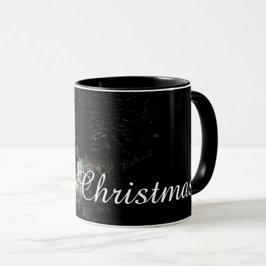 Mug Salutations de Noël avec Witch House (Devant droit)