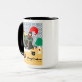 Mug Salutations de Noël du Rooster portugais (Devant gauche)