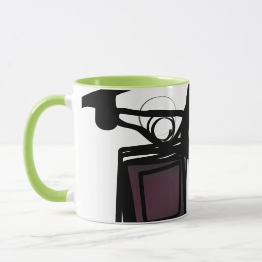 Mug Salutations de Philydion : Abstrait noir & blanc (Gauche)