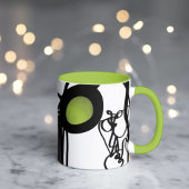 Mug Salutations de Philydion : Abstrait noir & blanc