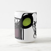 Mug Salutations de Philydion : Abstrait noir & blanc (Centre)